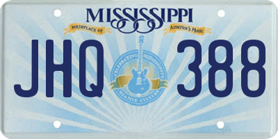 MS license plate JHQ388