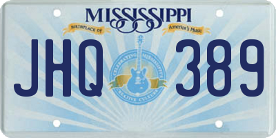 MS license plate JHQ389