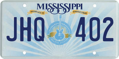 MS license plate JHQ402