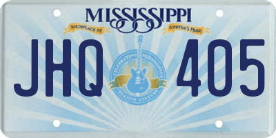 MS license plate JHQ405