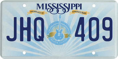 MS license plate JHQ409