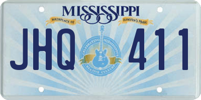 MS license plate JHQ411