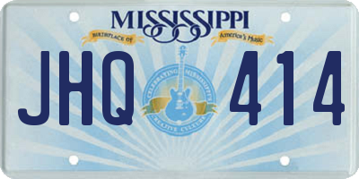 MS license plate JHQ414