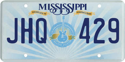 MS license plate JHQ429
