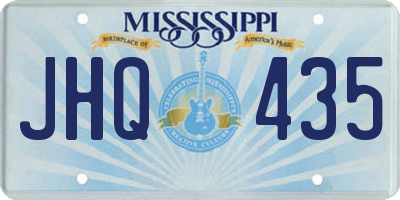 MS license plate JHQ435