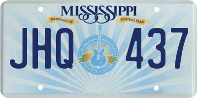 MS license plate JHQ437