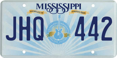 MS license plate JHQ442