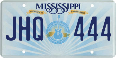 MS license plate JHQ444