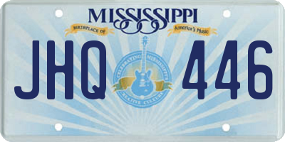 MS license plate JHQ446