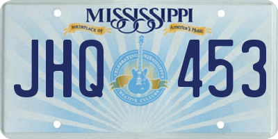 MS license plate JHQ453