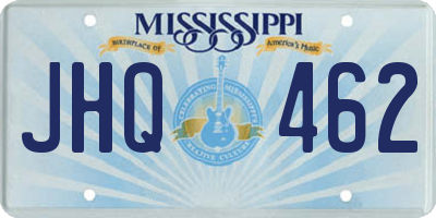 MS license plate JHQ462