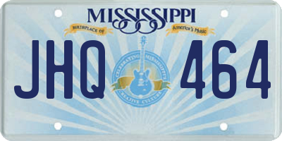 MS license plate JHQ464