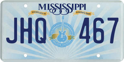 MS license plate JHQ467