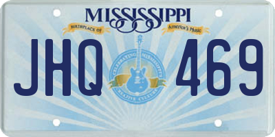 MS license plate JHQ469