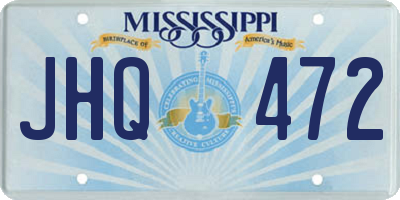 MS license plate JHQ472