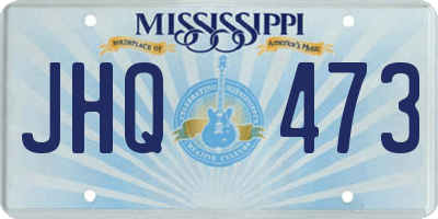 MS license plate JHQ473