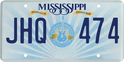 MS license plate JHQ474