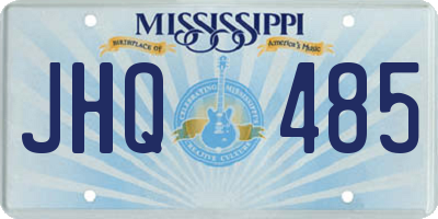 MS license plate JHQ485