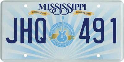 MS license plate JHQ491