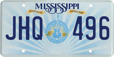 MS license plate JHQ496