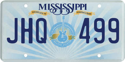 MS license plate JHQ499