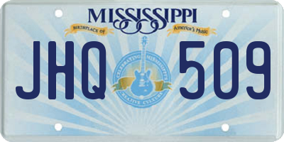 MS license plate JHQ509