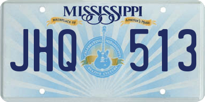 MS license plate JHQ513