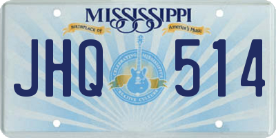 MS license plate JHQ514