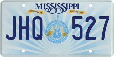 MS license plate JHQ527