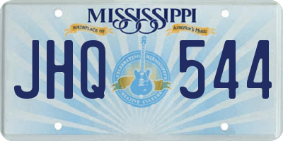 MS license plate JHQ544
