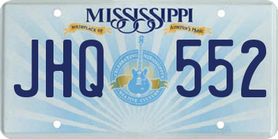 MS license plate JHQ552