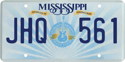 MS license plate JHQ561