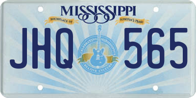 MS license plate JHQ565