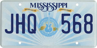 MS license plate JHQ568