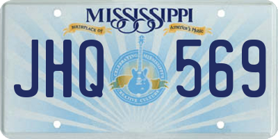 MS license plate JHQ569