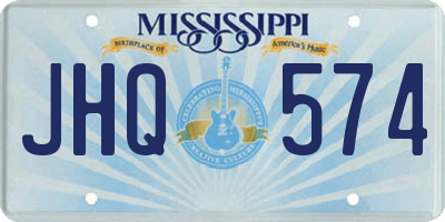 MS license plate JHQ574