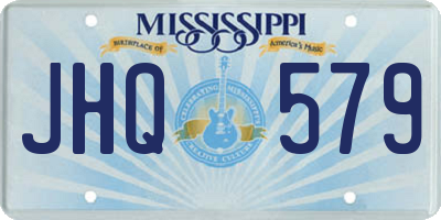 MS license plate JHQ579