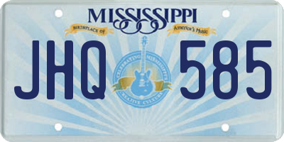 MS license plate JHQ585