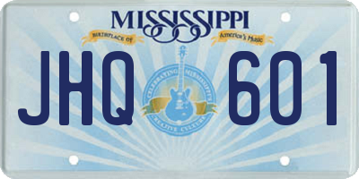 MS license plate JHQ601