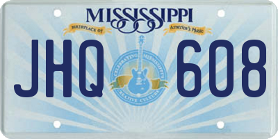 MS license plate JHQ608