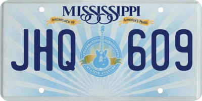 MS license plate JHQ609