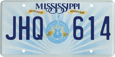 MS license plate JHQ614