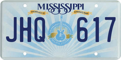 MS license plate JHQ617