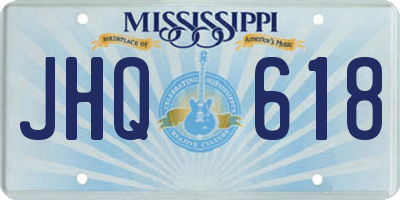 MS license plate JHQ618