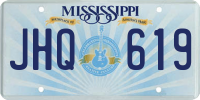 MS license plate JHQ619