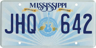 MS license plate JHQ642