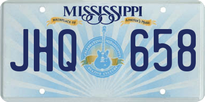 MS license plate JHQ658