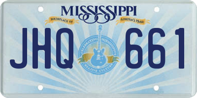 MS license plate JHQ661