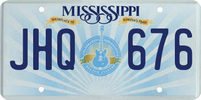 MS license plate JHQ676