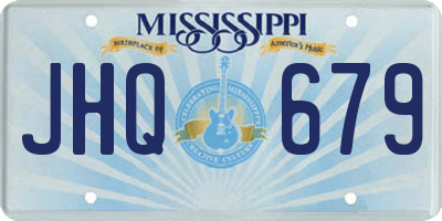 MS license plate JHQ679